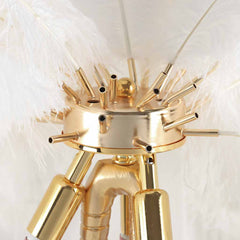 sytlish ostrich feather bird feet table lamp-support