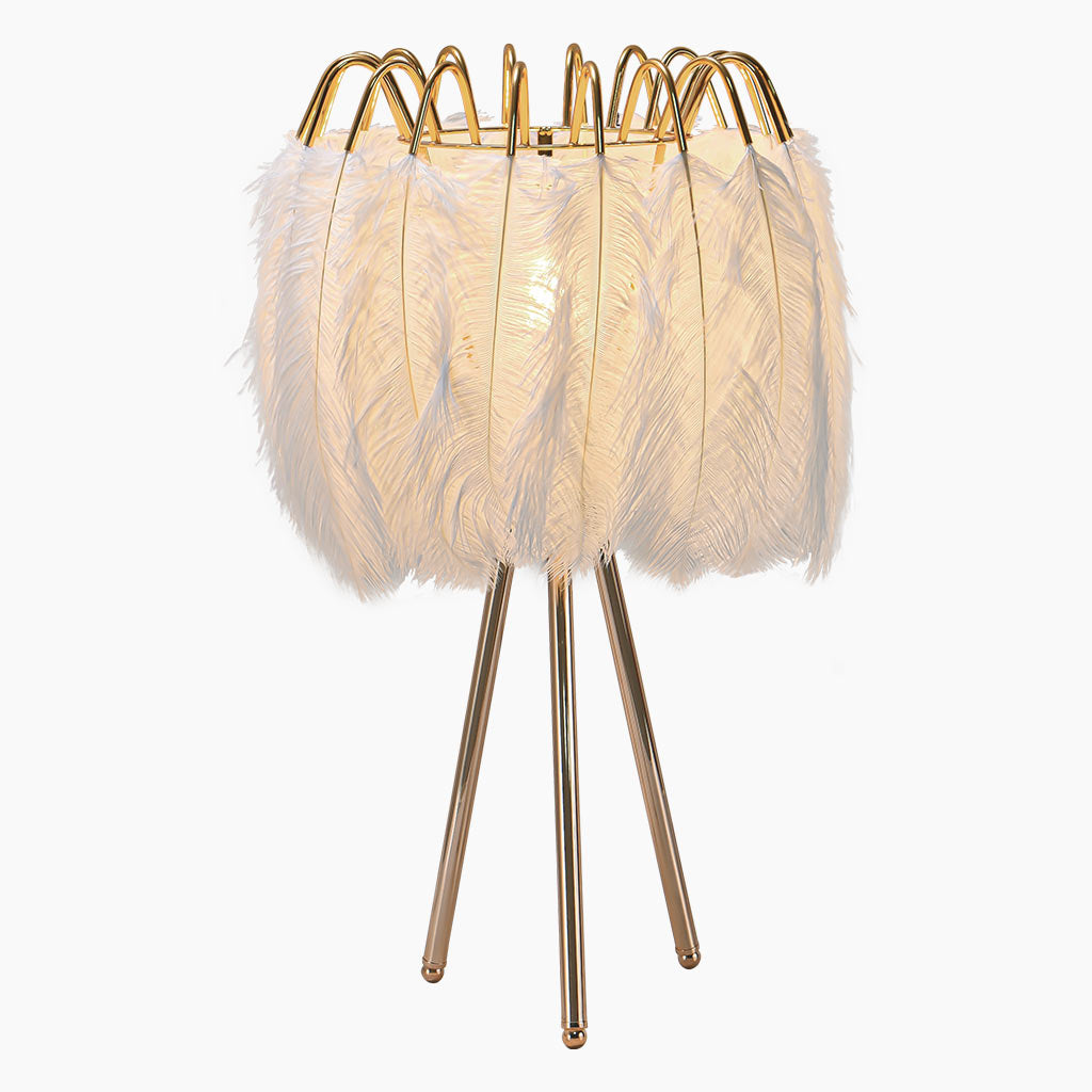 Nordic Tripod Wire Feather Table Lamp Main